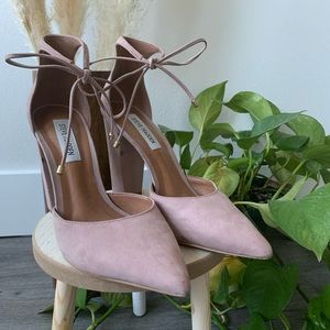 Steve Madden Dusty Pink Point Toe Heel with Ankle Tie